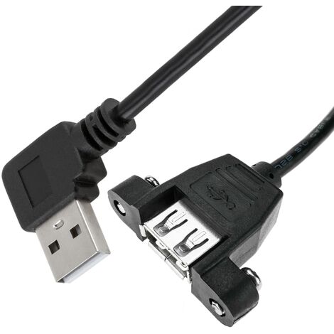 CableMarkt - Cable adaptador USB A-macho a USB A-hembra (2.0 y 1.1) de 50 cm para panel
