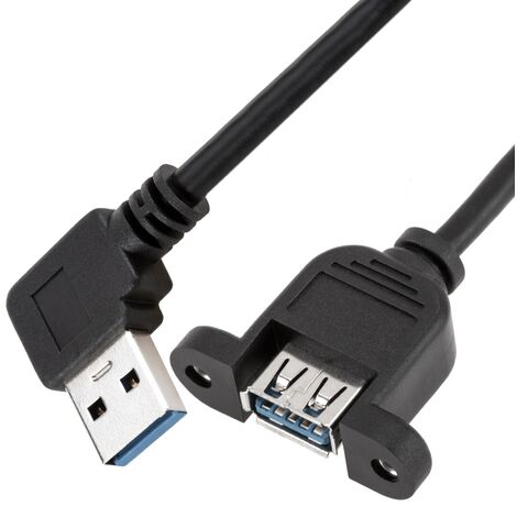 CableMarkt - Cable adaptador USB A-macho a USB A-hembra (3.0, 2.0 y 1.1) de 50 cm para panel