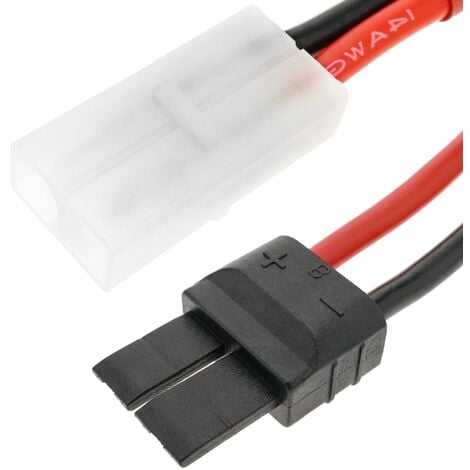 CableMarkt - Cable con conectores TRAXXAS macho a TAMIYA hembra para baterías 6 cm