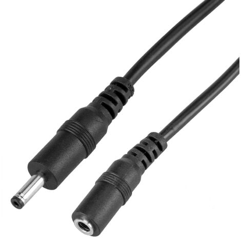 CableMarkt - Cable de extensión de alimentación con conectores macho y hembra DC-jack 3.5 x 1.35 mm de 1m