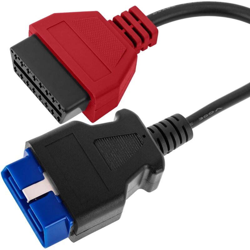 Image of Cablemarkt - Cavo adattatore OBD2 rosso compatibile con fiat ecu Scan 23 cm