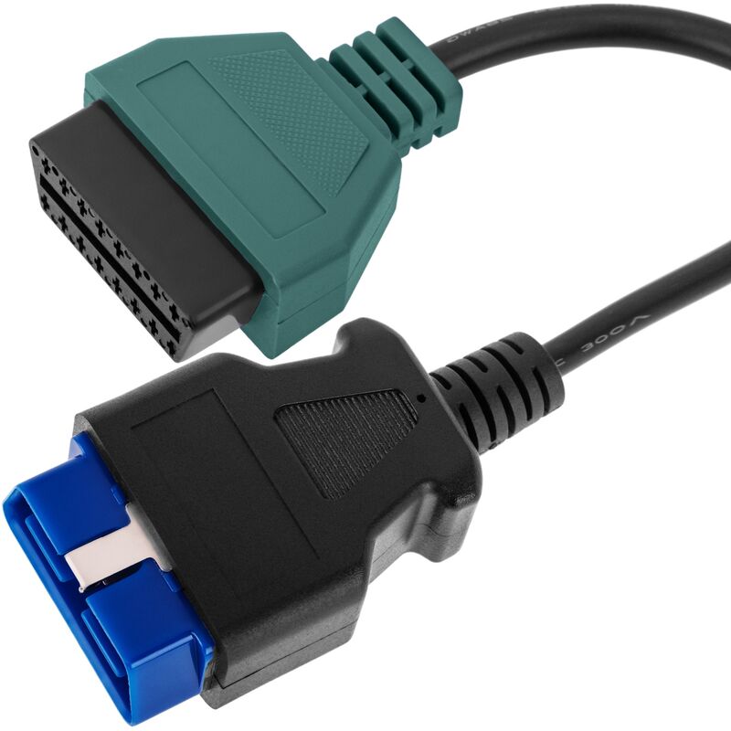Image of Cablemarkt - Cavo adattatore OBD2 verde compatibile con fiat ecu Scan 23 cm