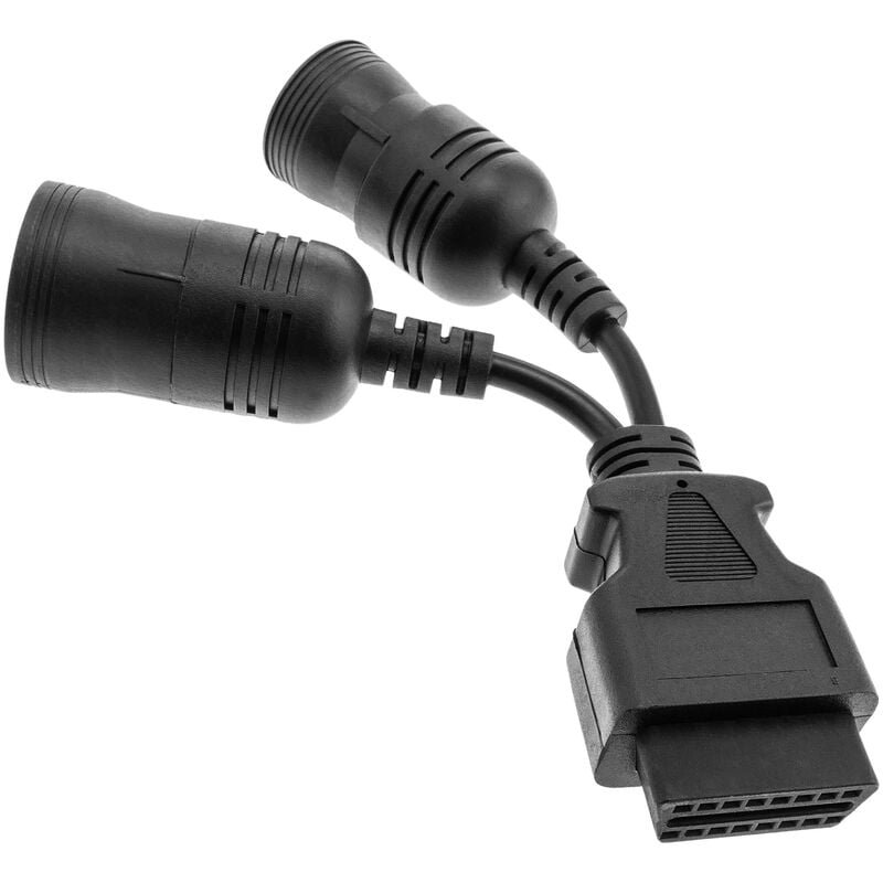 Image of Cavo di prolunga per connettore femmina doppio OBD2 a 9 e 6 pin compatibile con i camion - Cablemarkt