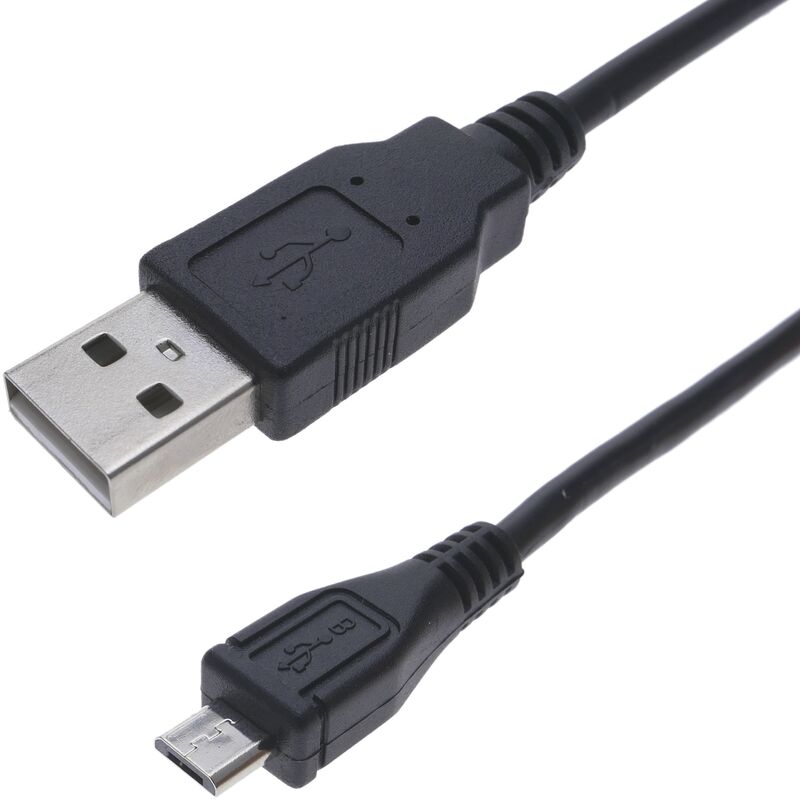 Image of Cavo con connettori da usb a maschio 2.0 a MicroUSB b maschio colore nero 3 m - Cablemarkt