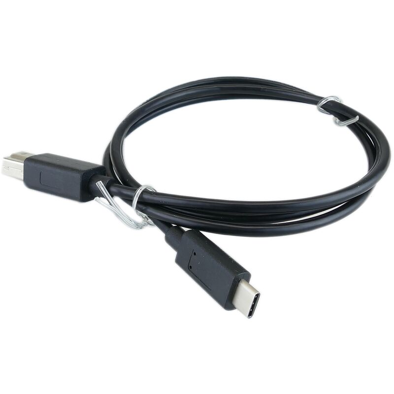 Image of Cablemarkt - Cavo con connettori da usb c maschio 3.0 a usb b maschio 3.0 in nero 1 m