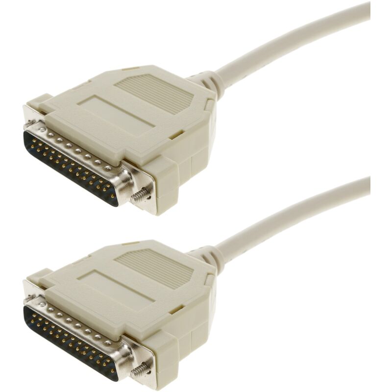 Image of Cablemarkt - Cavo con connettori DB25 maschio per connessioni seriali e parallele 1,8 m