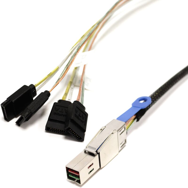 Image of Cablemarkt - Cavo con connettori MiniSAS - hd sff - 8644 / 4 x sata 7 pin 1 m