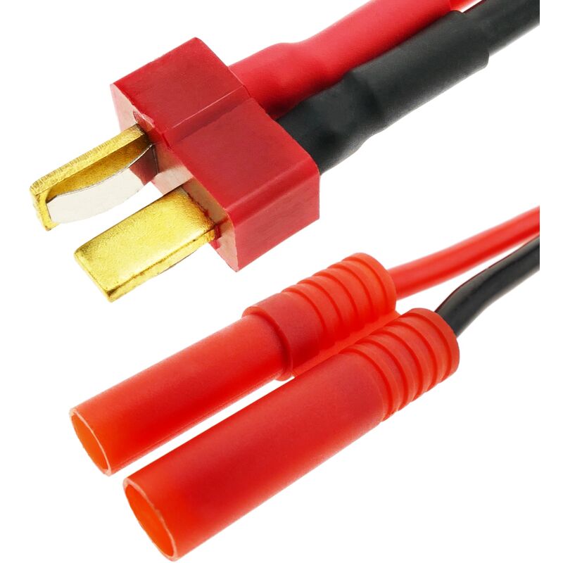 Image of CableMarkt - Cavo con connettori T-Plug maschio a Banana HXT 4 mm per batterie 8 cm
