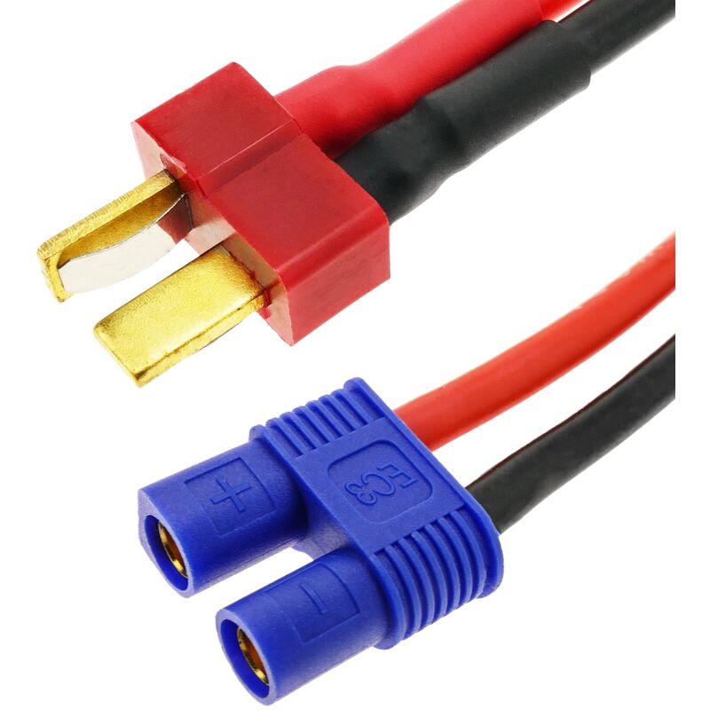 Image of Cablemarkt - Cavo con connettori T-Plug maschio a EC3 femmina per batterie 10 cm