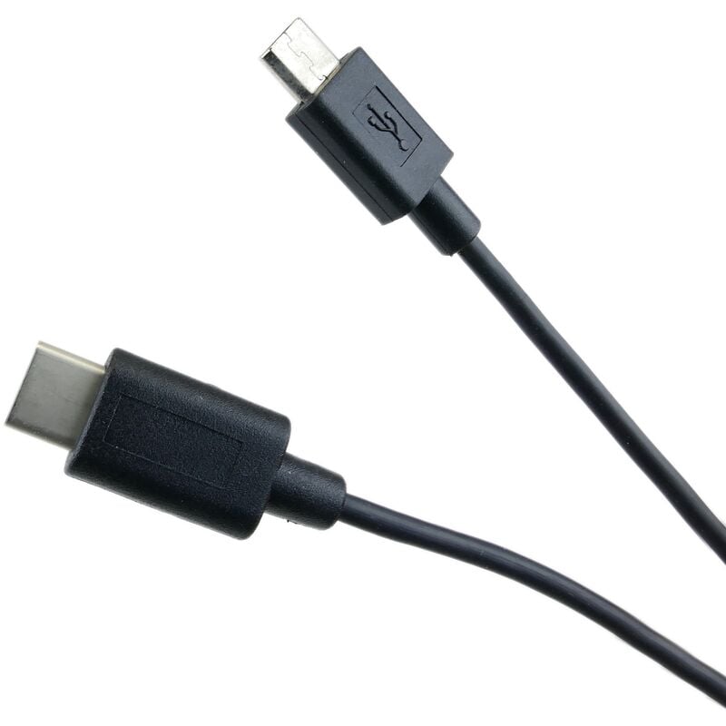 Image of Cablemarkt - Cavo con connettori usb c maschio 3.0 a micro usb b maschio 2.0 in nero 1 m