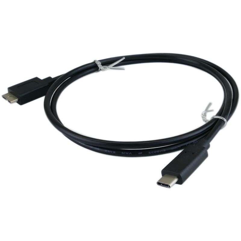 Image of Cavo con connettori usb c maschio 3.0 a micro usb b maschio 3.0 in nero 1 m - Cablemarkt