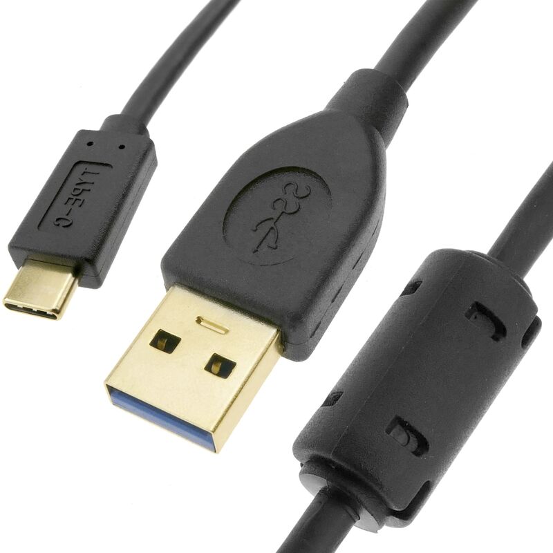 Image of CableMarkt - Cavo dati e ricarica USB 3.1 tipo C maschio a USB 3.1 tipo A maschio 2 m colore nero