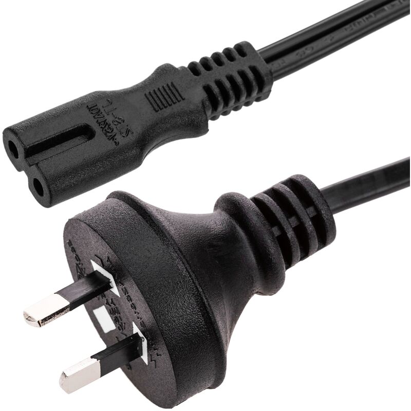 Image of CableMarkt - Cavo di alimentazione da AU AS/NZS-3112-1 a IEC-60320-C7 1,8 m nero