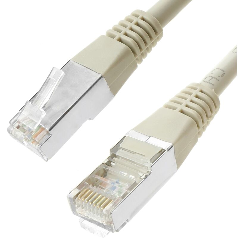 Image of CableMarkt - Cavo di rete FTP con connettori RJ45 Cat. 6 da 10 m di colore grigio