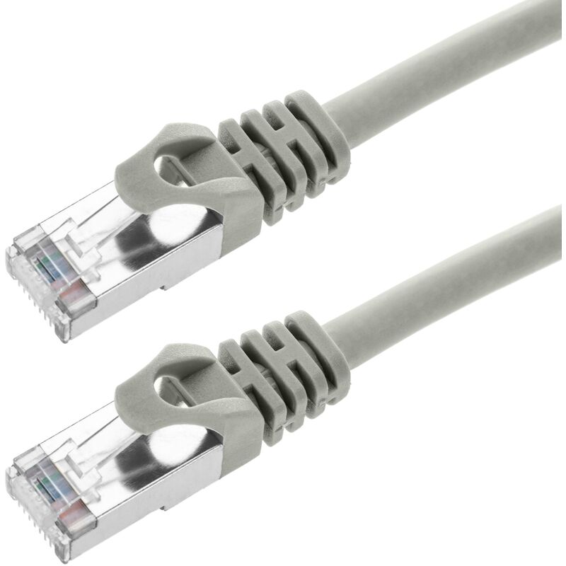 Image of Cavo di rete ftp con connettori RJ45 Cat. 6A da 1,8 m di colore grigio - Cablemarkt