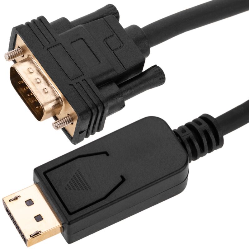 Image of Cablemarkt - Cavo DisplayPort maschio a vga maschio 1 m nero