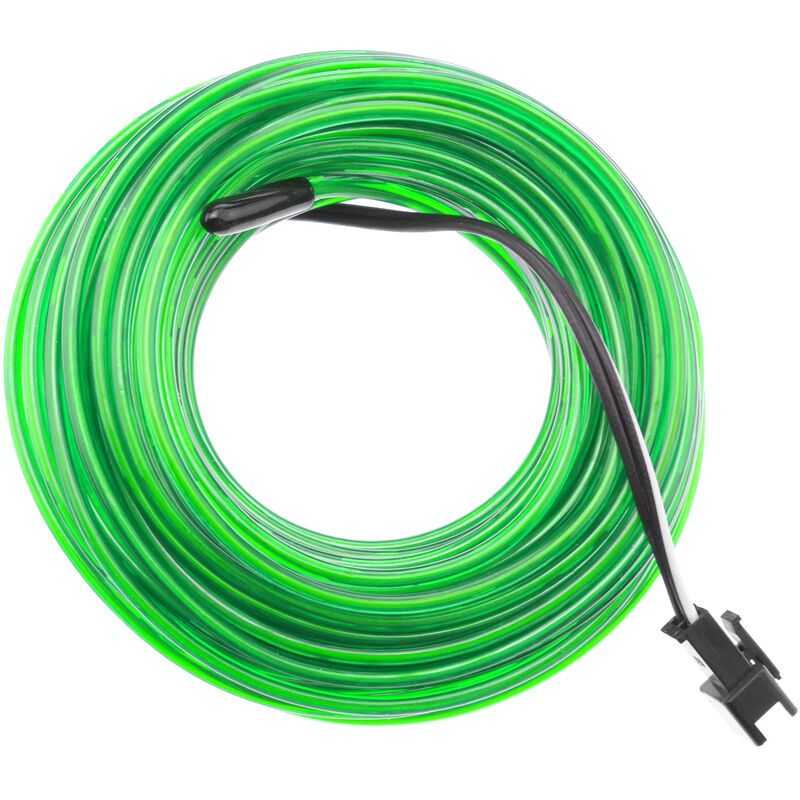 Image of Cablemarkt - Cavo elettroluminescente da 2,3 mm con alimentatore soft green da 10 metri