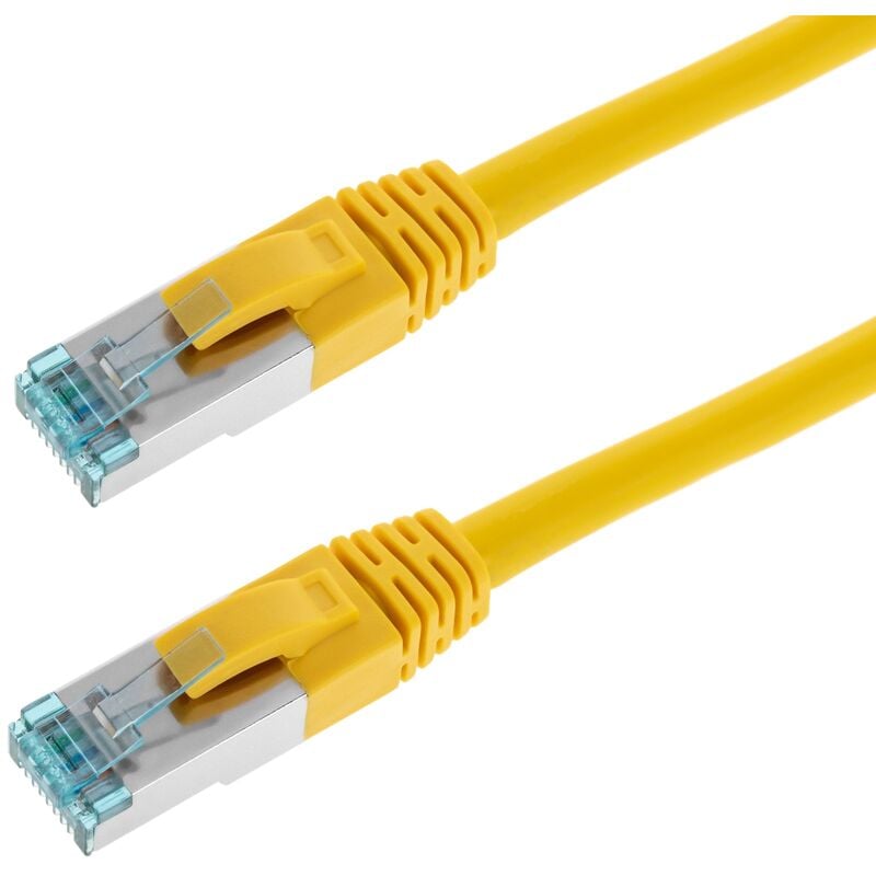 Image of Cablemarkt - Cavo Ethernet sftp giallo RJ45 Categoria 7 25cm