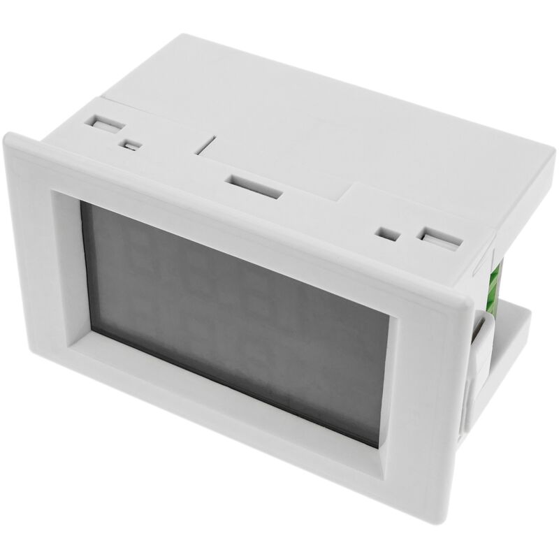 Image of Display lcd bianco 3 cifre con voltmetro 0-600V 220VAC e cornice da incasso per pannello - Cablemarkt