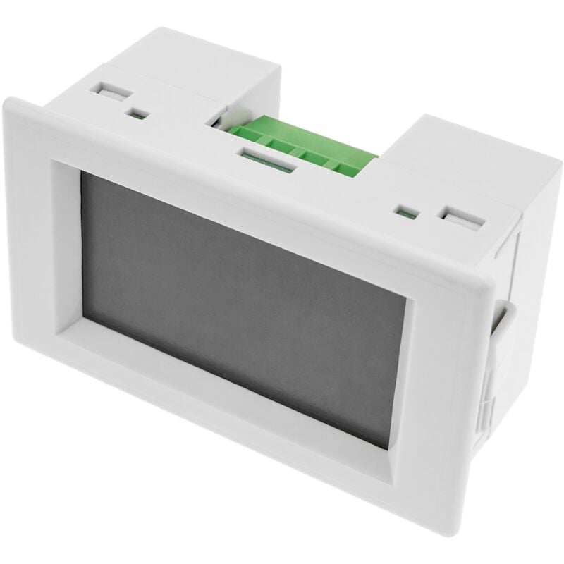 Image of Cablemarkt - Display lcd bianco a 3 cifre amperometro 0 - 1.999 a e cornice di montaggio per pannello