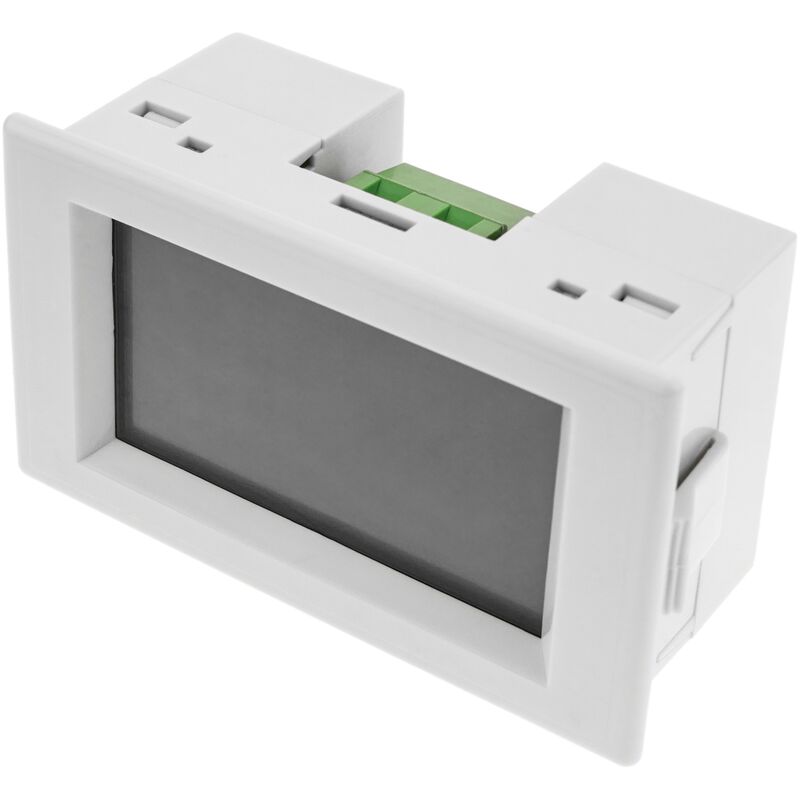 Image of Cablemarkt - Display lcd bianco a 3 cifre con voltmetro 80-500V e cornice incassata per pannello