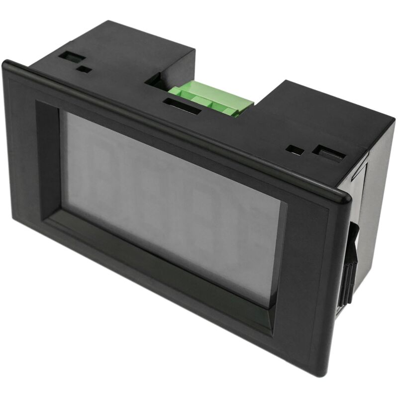 Image of Cablemarkt - Display lcd nero a 3 cifre con voltmetro 80-500 v e cornice incassata per pannello 79x32x43 mm