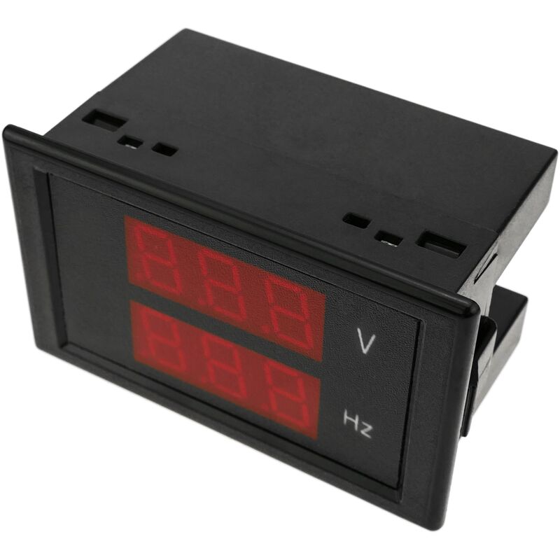Image of CableMarkt - Doppio display LCD nero a 3 cifre con voltmetro 80-300VAC 45-65Hz e telaio di montaggio per pannello