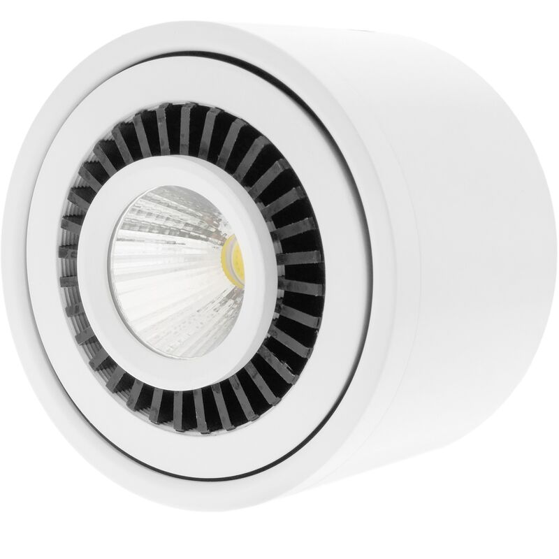 Image of CableMarkt - Faretto LED COB orientabile ed estraibile 9 W 220VAC 6000K 85 mm in colore bianco