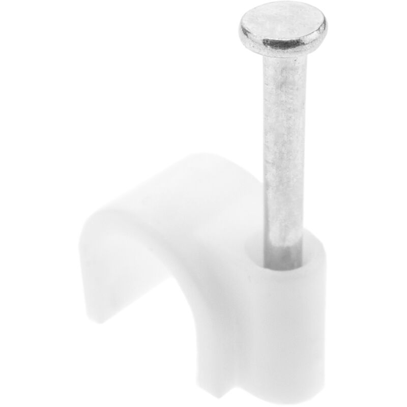 Cablemarkt - Graffetta per cavo tondo 6mm bianco