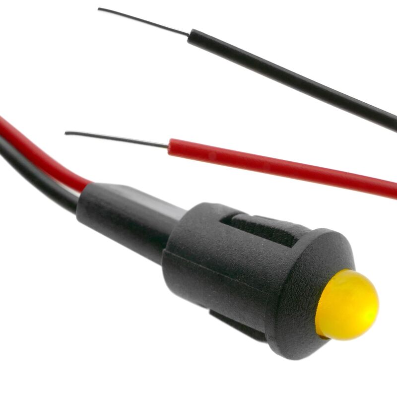 Image of Luce spia a led gialla da 8 mm - Cablemarkt