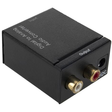 StarTech.com Adaptador Conversor de Audio Digital Coaxial SPDIF o Toslink  Optico a RCA Estéreo Analógico - Negro