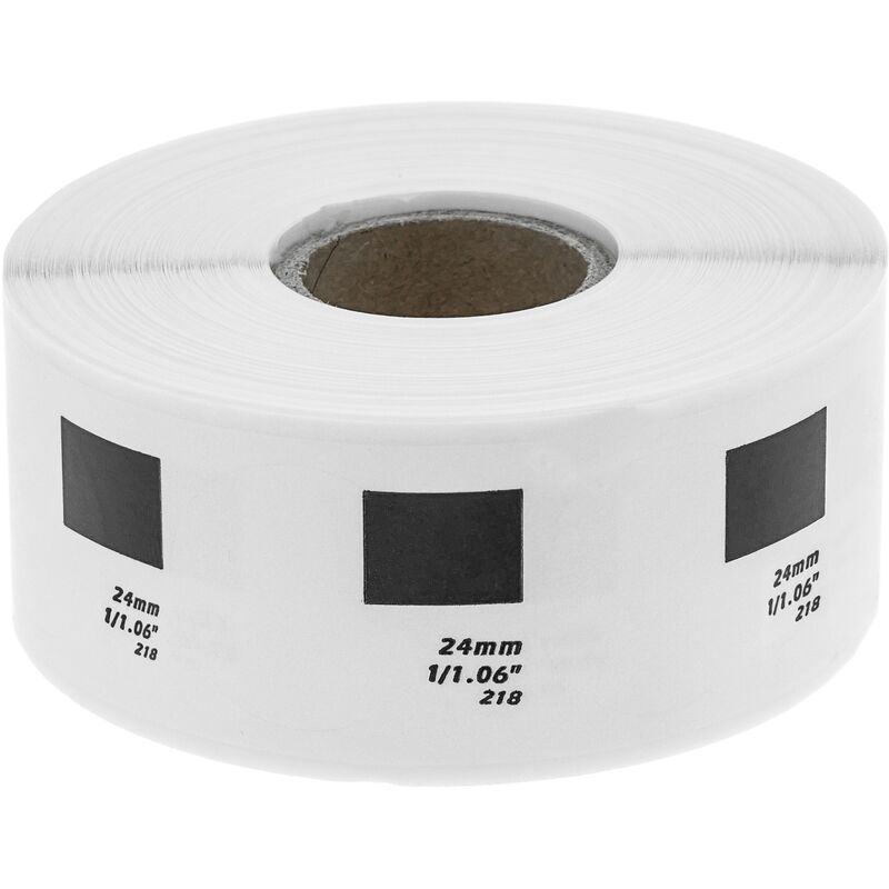 Image of CableMarkt - Rotolo 1000 etichette adesive continue compatibili con Brother 24 mm