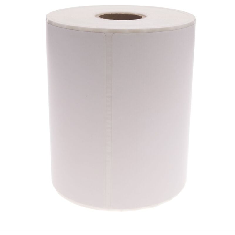 Image of Cablemarkt - Rotolo 300 etichette adesive bianche per stampante termica diretta 101,6x127 mm