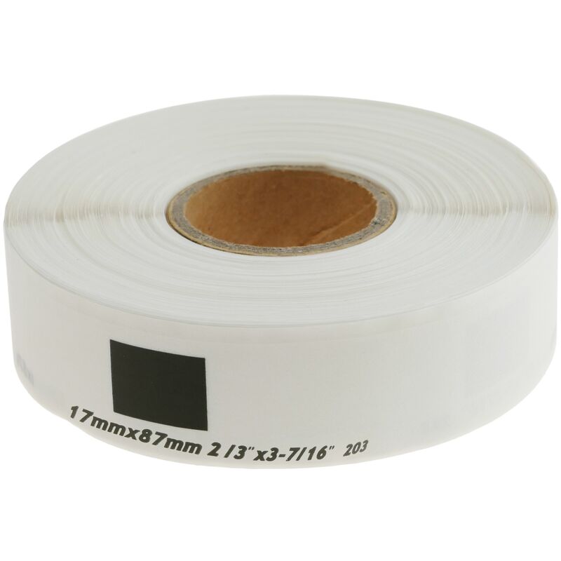 Image of Rotolo di etichette adesive continue compatibile Brother 17 x 87 mm - Cablemarkt