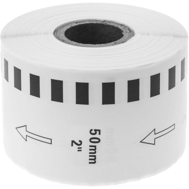 Image of Rotolo di etichette adesive continue compatibili Brother 50 mm confezione da 10 - Cablemarkt