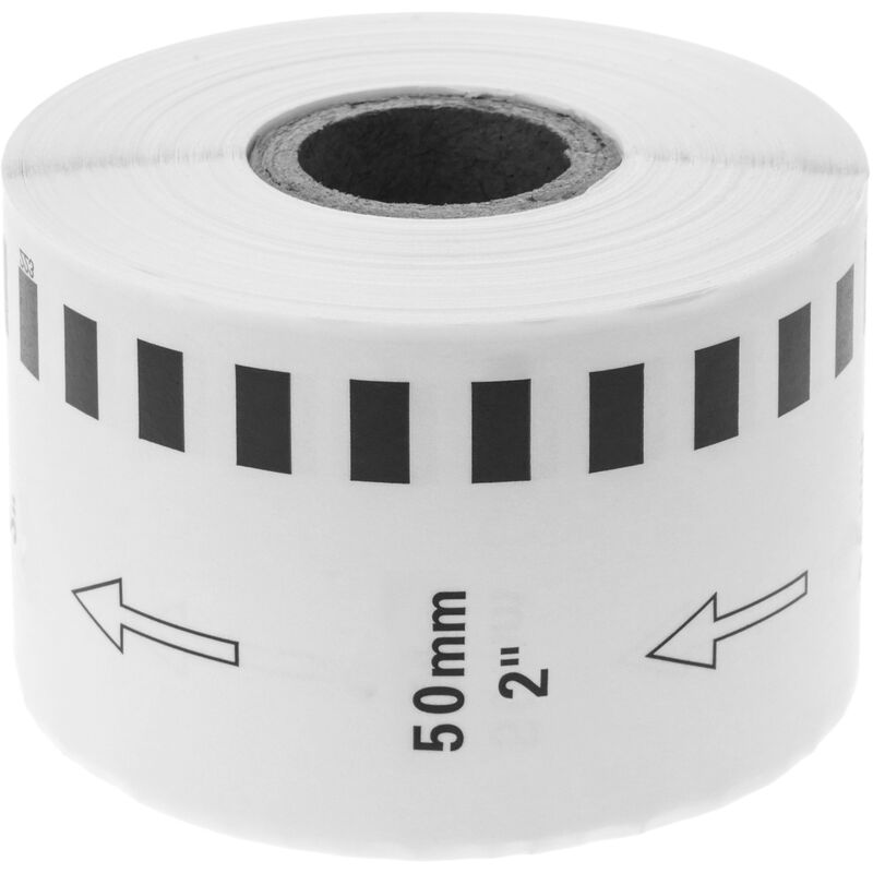 Image of Rotolo di etichette adesive continue compatibili con Brother 50 mm - Cablemarkt