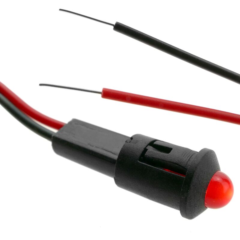 Image of Cablemarkt - Spia led rossa da 8 mm