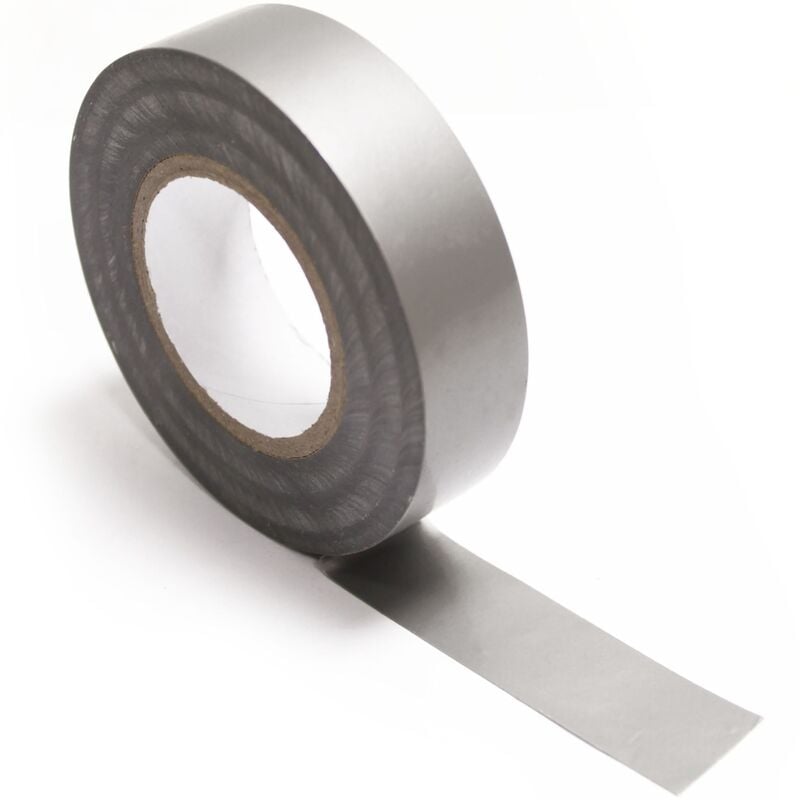 Image of Cablemarkt - Striscia isolante adesiva grigia 0,15x19mm da 20m