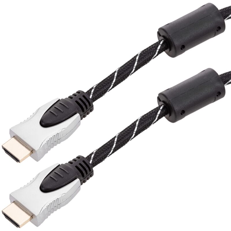 Image of Cablemarkt - Super Cable hdmi 2.0 2 m con connessioni hdmi-a maschio Ultra hd 4K intrecciato