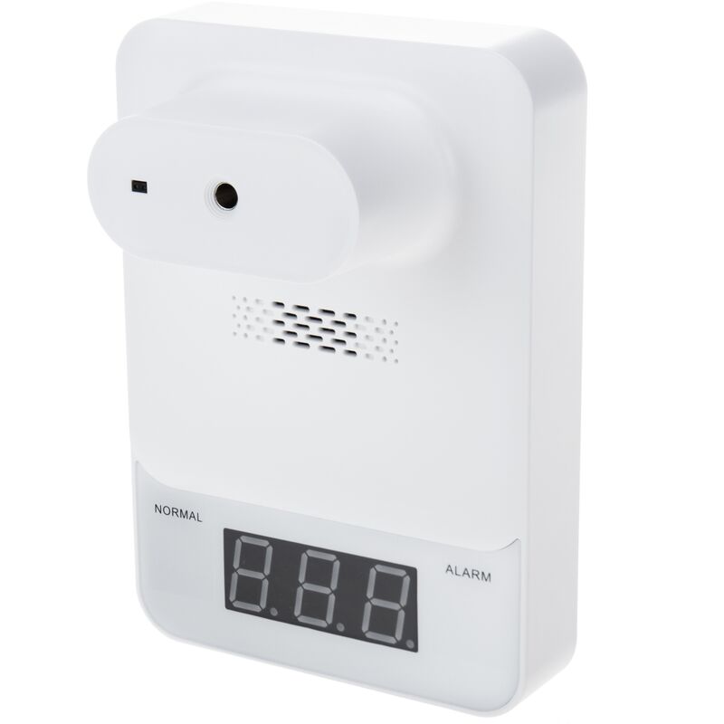Image of Termometro digitale per il controllo della temperatura corporea senza contatto a parete con doppio indicatore - Cablemarkt