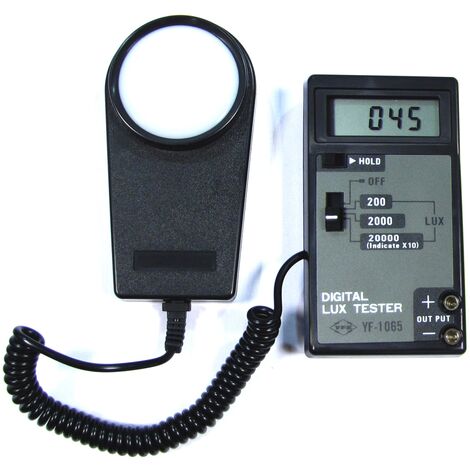 CableMarkt - YF-1065 Professionelles, kompaktes, tragbares digitales Lichtluxmeter