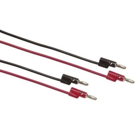 CABLES (2 UD.) DE 90 CM CON CONECTORES BANANA MACHO MULTICONEXIÓN