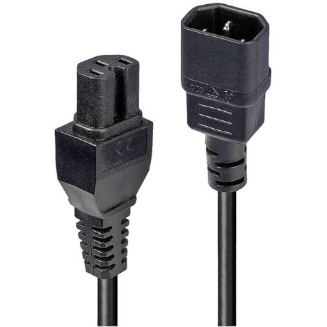 Câbles - Alimentation LINDY 2m IEC C14 to IEC C15 Extension Cable