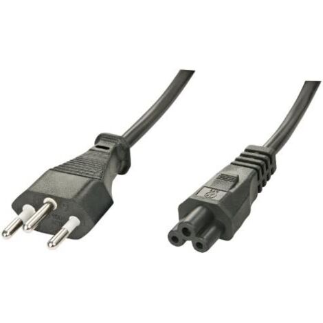 Câbles - Alimentation LINDY 2m Swiss to IEC C5 Power Cable