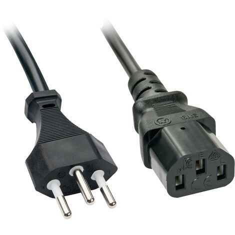 Câbles - Alimentation LINDY IEC-Mains lead 2m Swiss Plug to IEC C13