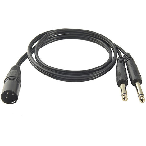 Câbles audio XLR à trois conducteurs vers mono 6,35 mm vers XLR symétrique 6,35 mm vers deux câbles audio 6,5 mm pour consoles de mixage.