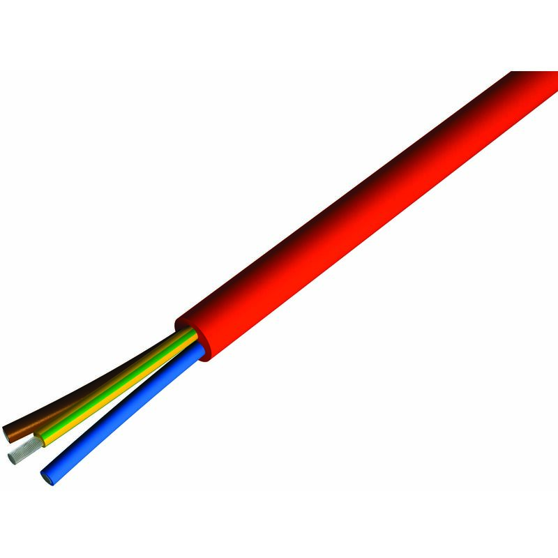 Rs Pro - Câbles d'alimentation 3G1,5 mm², 50m Rouge ( Prix pour Bobine de 50 Mètres )