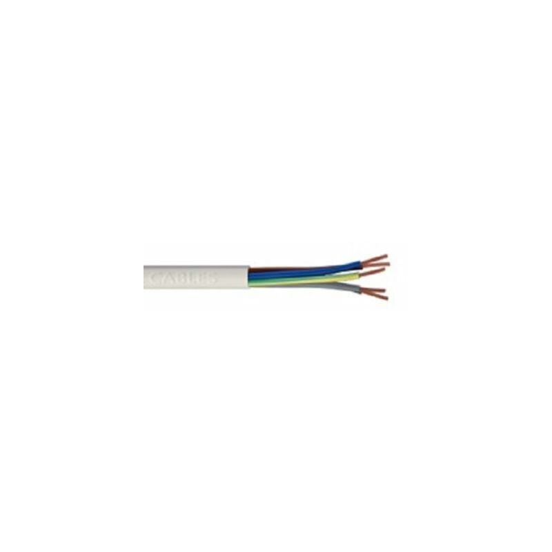 Rs Pro - Câbles d'alimentation 5G5 x 0,75 mm², 10m Blanc, Propagation verticale de la flamme bs en 60332-1-2 ( Prix pour sachet de 10 Mètres )
