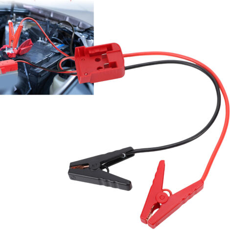 Cables de arranque para baterías de coche con adaptador ABS – conector de cobre puro, cables de emergencia de 0,5 m de longitud para coches y autocaravanas.