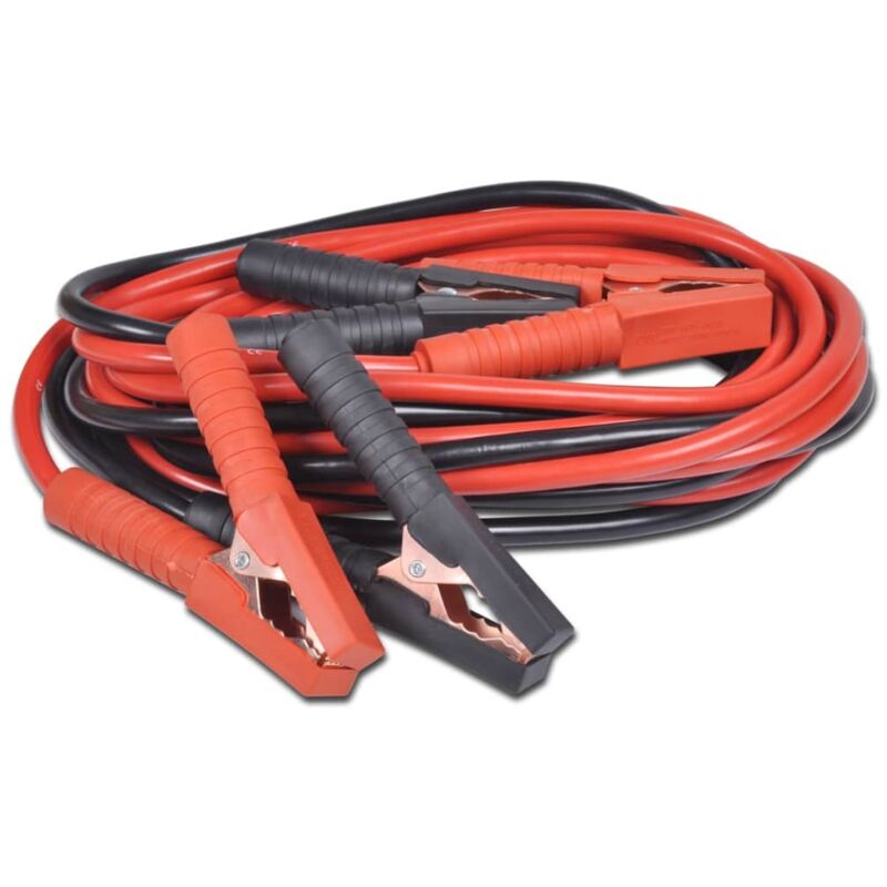 Cable de arranque para el coche 2 unidades 1800 a Vidaxl Negro